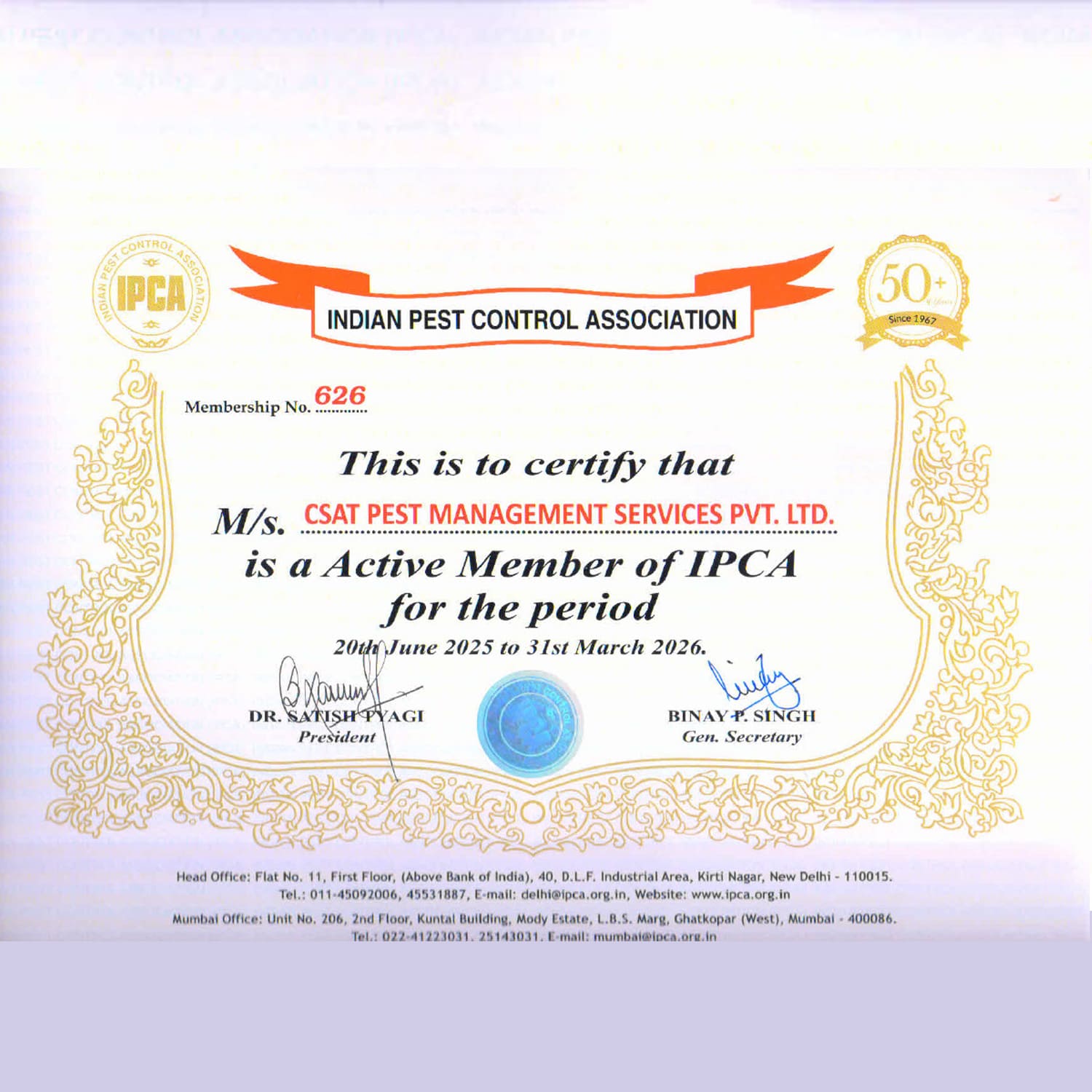 Indian Pest Control Association